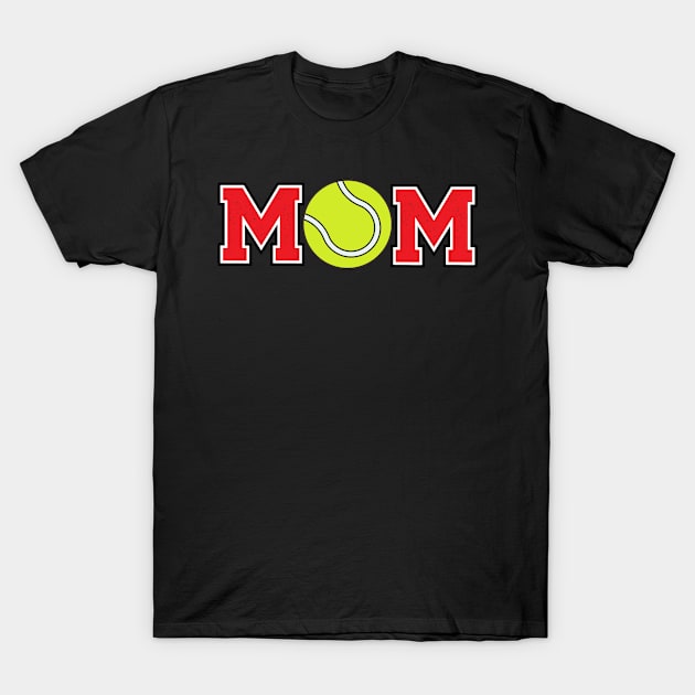 Tennis Mom Red T-Shirt by capesandrollerskates 